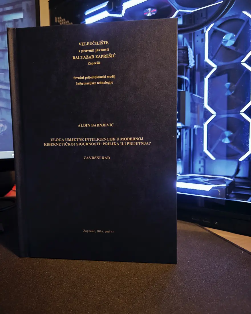 Hardcover thesis on AI in modern cybersecurity
